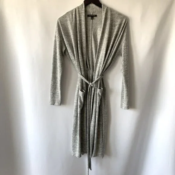 Banana Republic Women's Heather Gray Long Sleeve Robe Size XS - Picture 1 of 11